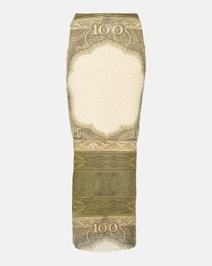 Jean Paul Gaultier Printed Maxi Skirt - Natural