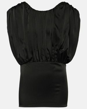 Jil Sander Satin Top - Black