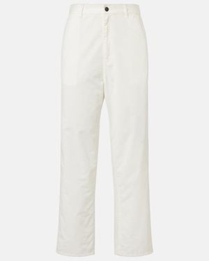 The Row Sharka Cotton And Cashmere Wide-Leg Pants - White