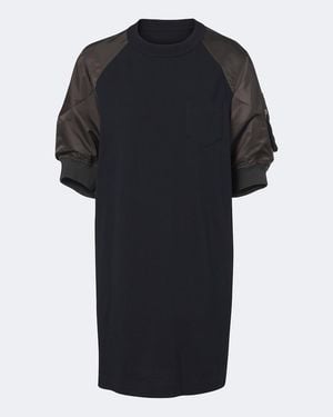 Sacai Minikleid Aus Baumwolle - Schwarz