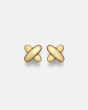 STONE AND STRAND Golden Kisses 14Kt Earrings - Metallic