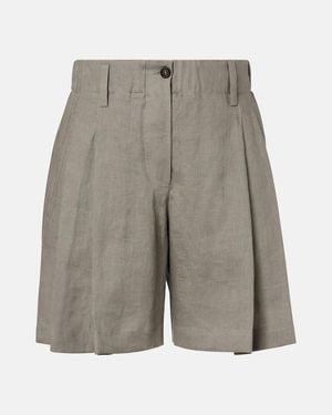Brunello Cucinelli Linen Shorts - Grey
