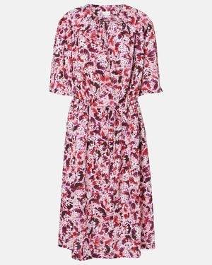 Dries Van Noten Printed Midi Dress - Red