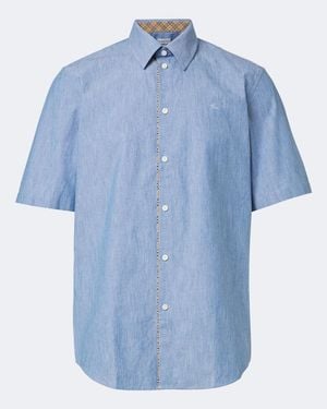 Burberry Ekd Cotton Shirt - Blue
