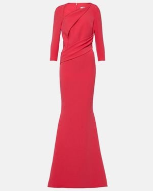 Safiyaa Asymmetric Pollina Gown - Red