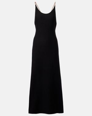 Gabriela Hearst Adeona Chain-Detail Silk Maxi Dress - Black
