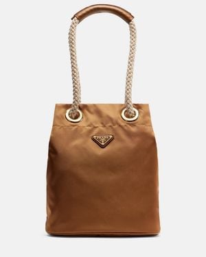 Prada Bucket Bag Mariner Small Aus Re-Nylon - Braun