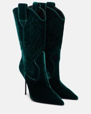 Paris Texas Botas Lidia 105 De Terciopelo - Verde