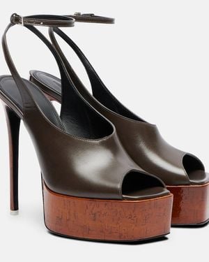 The Attico Slingback-Pumps Ornella Aus Leder - Braun