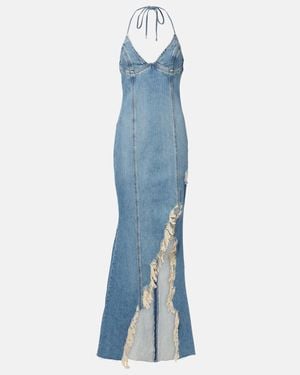 Blumarine Denim Maxi Dress - Blue