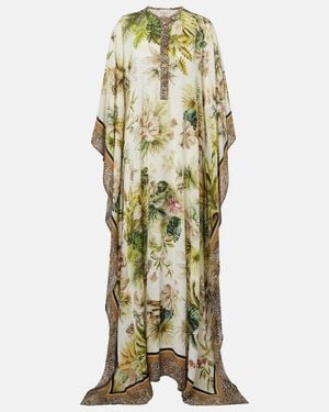 Elie Saab Savannah Printed Chiffon Kaftan - Multicolor