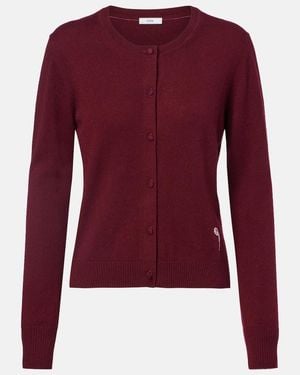 Erdem Bestickter Cardigan Aus Kaschmir Und Wolle - Rot