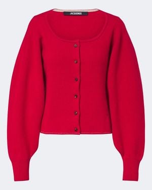 Jacquemus Tempo Wool And Cashmere Cardigan - Red