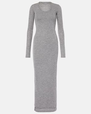 Jil Sander Virgin Wool Midi Dress - Grey