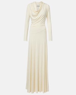 TOVE Vevina Jersey Maxi Dress - White