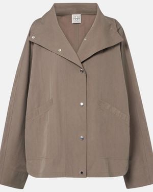 TOTEME Oversized Cotton-Blend Jacket - Brown