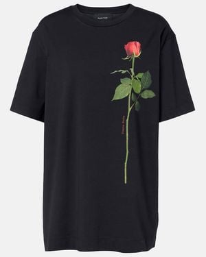 Simone Rocha Printed Cotton Jersey T-Shirt - Black