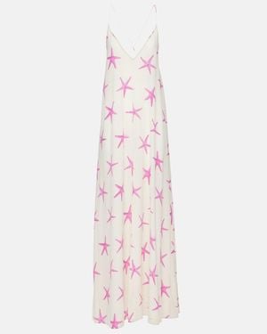 Valentino Printed Silk Gown - Pink