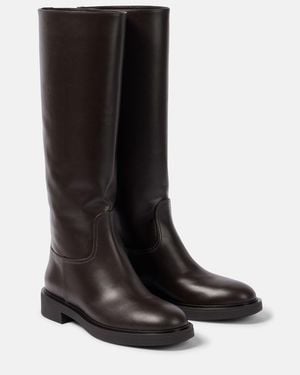 Gianvito Rossi Ascott Leather Knee-High Boots - Black