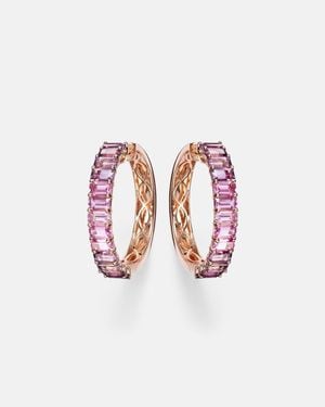 SHAY Ohrringe Aus 18Kt Rosegold Mit Saphiren Und Amethyst - Weiß