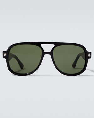Sestini Eyewear Undici Aviator Sunglasses - Green