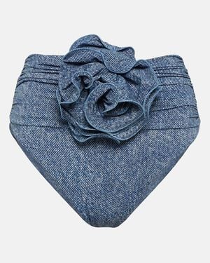 Magda Butrym Bedrucktes Bikini-Hoeschen Corsage - Blau