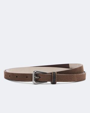 Brunello Cucinelli Monili Leather Belt - Brown