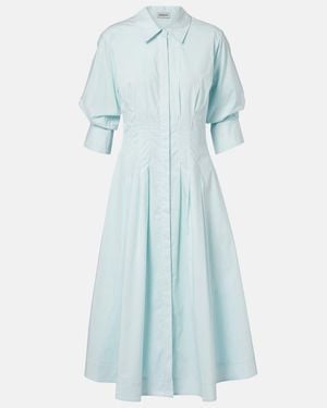 Jonathan Simkhai Jazz Cotton-Blend Poplin Shirt Dress - Blue