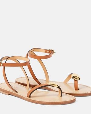Amanu Senegal Leather Sandals - Metallic