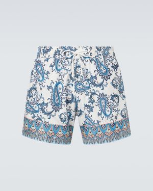 Etro Paisley Swim Trunks - Blue
