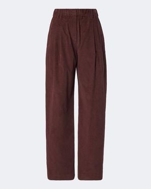 Brunello Cucinelli Weite Hose Monili Aus Cord - Rot
