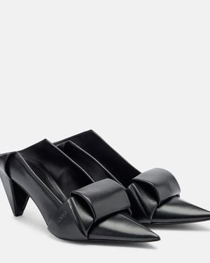 Loewe Origami Leather Mules - Black
