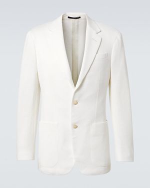 dunhill Cotton Pique Blazer - White