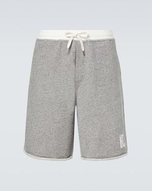 Brunello Cucinelli Cotton And Linen Jersey Shorts - Grey