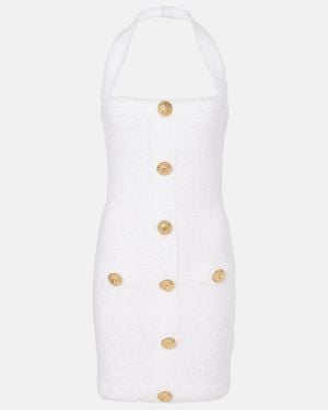 Balmain Halterneck Minidress - White