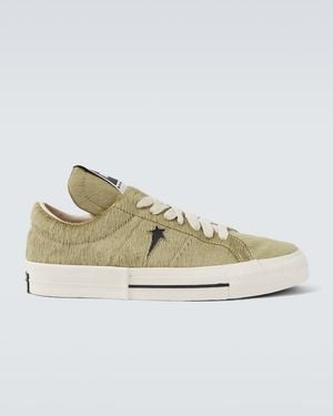 Rick Owens X Converse Calf Hair Trainers - Metallic