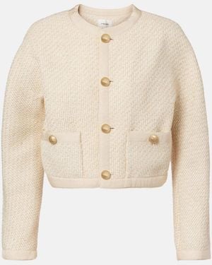 FRAME Trim Cropped Jacket - Natural