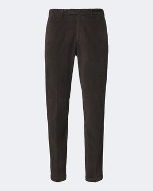 Thom Sweeney Cotton And Silk-Blend Corduroy Chinos - Black