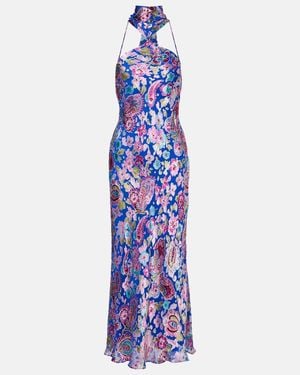 RIXO London Hayley Floral Maxi Dress - Blue