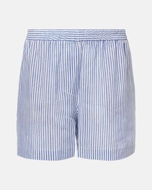 Brunello Cucinelli Linen And Silk Bermuda Short - Blue