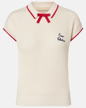 Valentino Chez Cotton-Blend Jumper - Natural