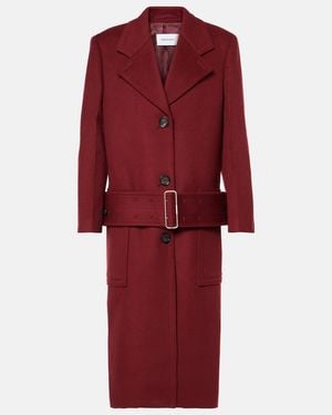 Ferragamo Wool And Cashmere Coat - Red
