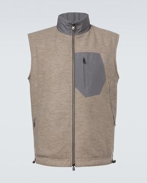 Sease Explorer Reversible Wool-Blend Vest - Brown