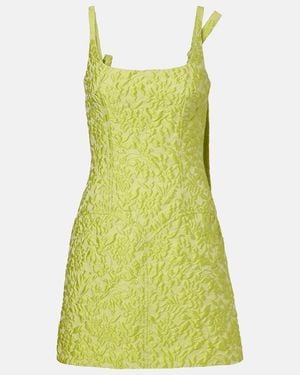 Emilia Wickstead Eliezer Floral Cloque Minidress - Green