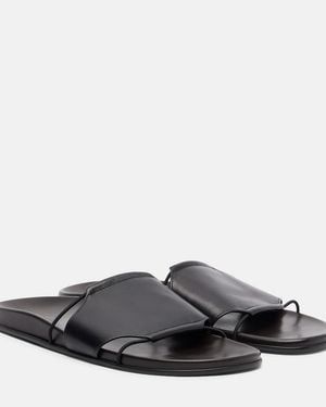 The Row Pantoletten Carla Aus Leder - Schwarz