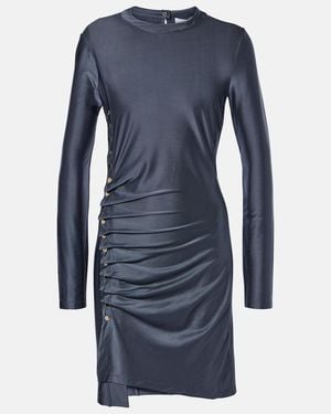 Rabanne Gathered Jersey Minidress - Blue