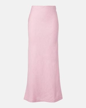 Faithfull the Brand Elise Linen Maxi Skirt - Pink