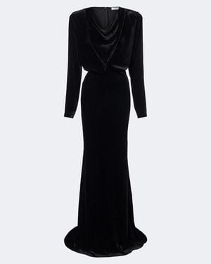 Stella McCartney Draped Velvet Gown - Black