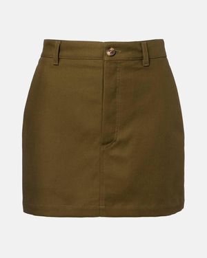 Wardrobe NYC High-Rise-Minirock Aus Baumwolle - Grün