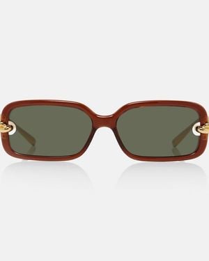 Bottega Veneta Knot Rectangular Sunglasses - Brown